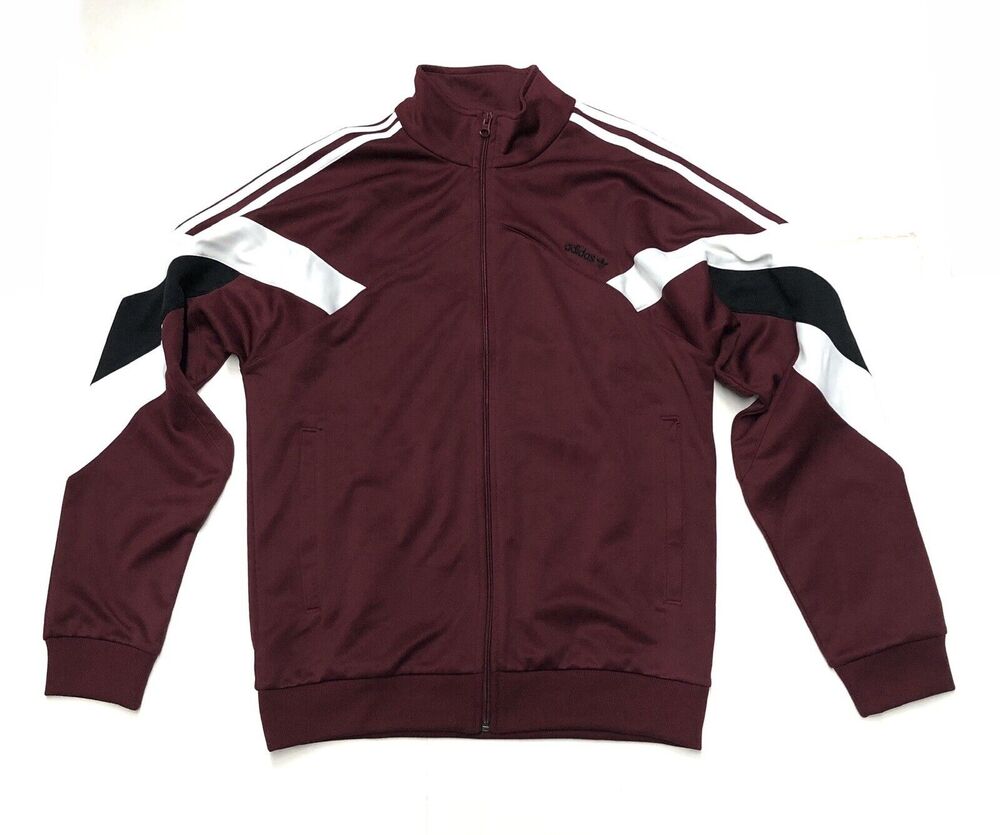 Adidas Palmeston Track Jacket Mens Size Medium DX2087 Burgundy NWT